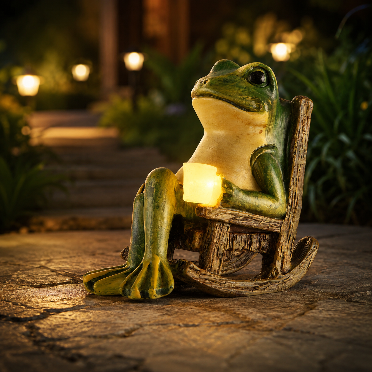 RibbitRocker™ Frog Light | Solar Frog Decor for Home & Garden