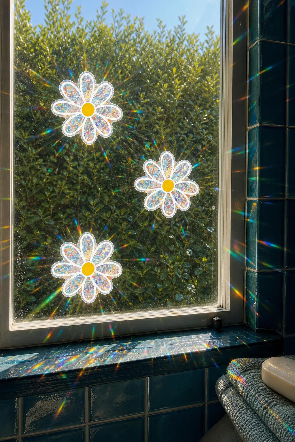 DaisyPrism™ Rainbow Suncatcher Window Stickers lifestyle image 4