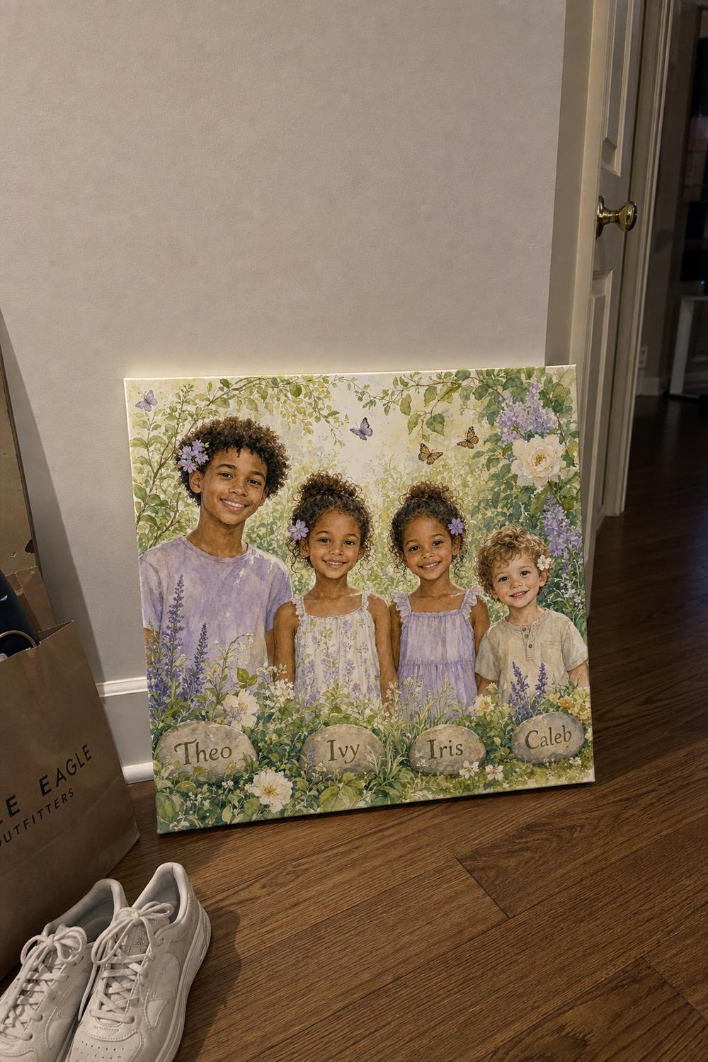 Grandma's Garden canvas in a customer's home 7
