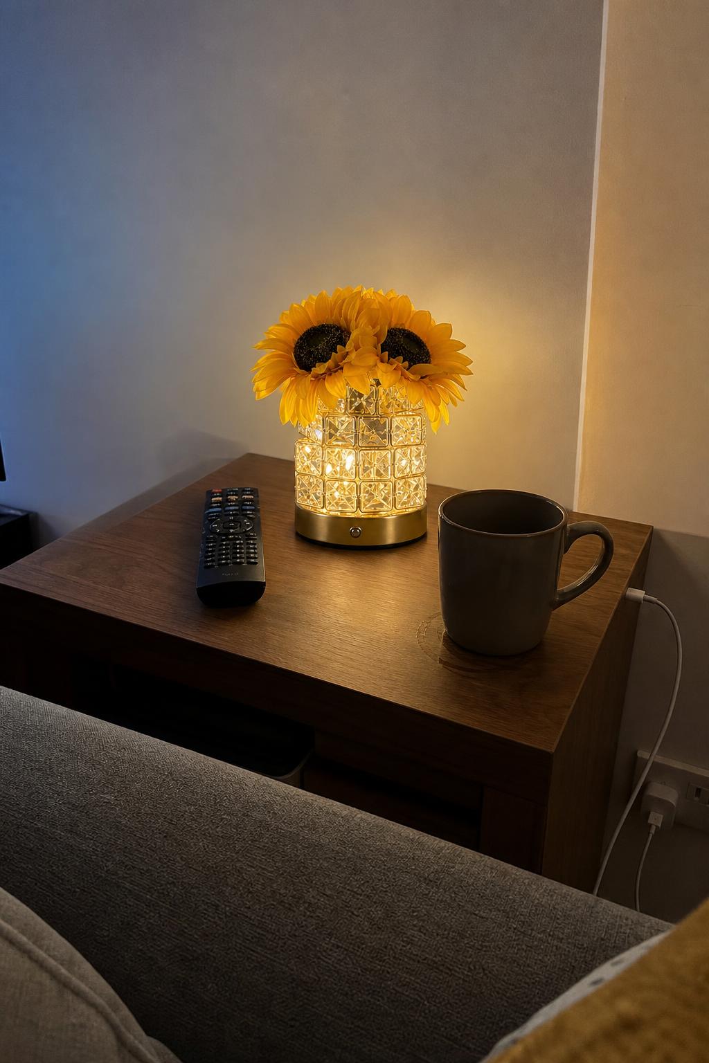 GoldenBloom™ Sunflower Crystal Lamp lifestyle image 3