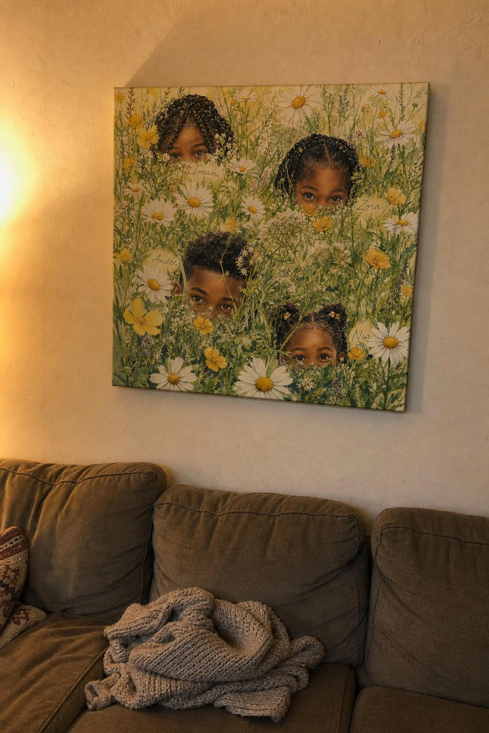 Hide Little Wanderers canvas in a real home Bloom canvas in a real home