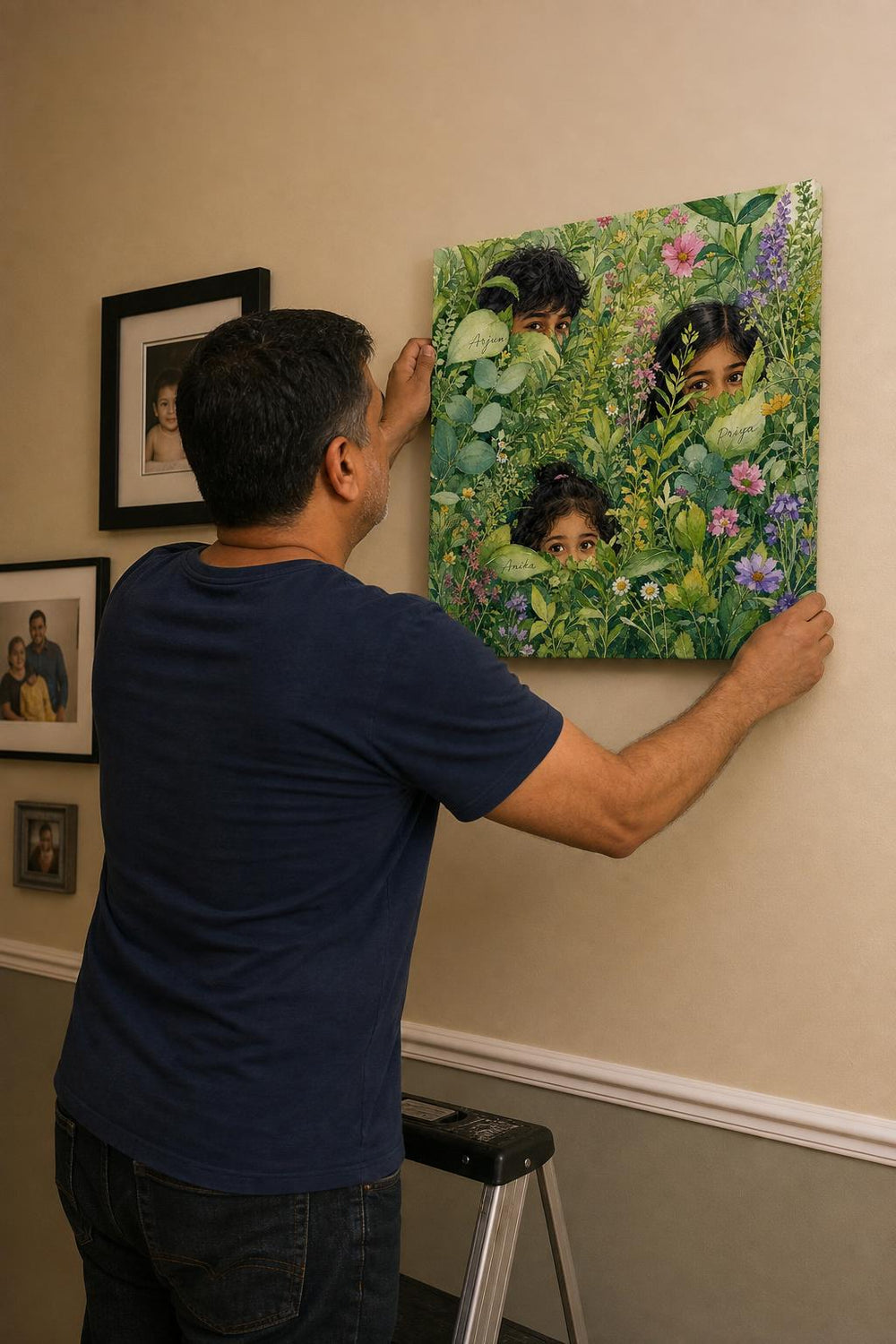 Hide Little Wanderers canvas in a real home Bloom canvas in a real home