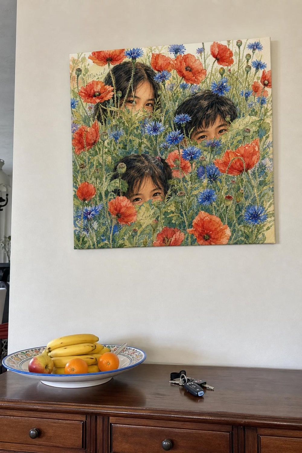 Hide Little Wanderers canvas in a real home Bloom canvas in a real home