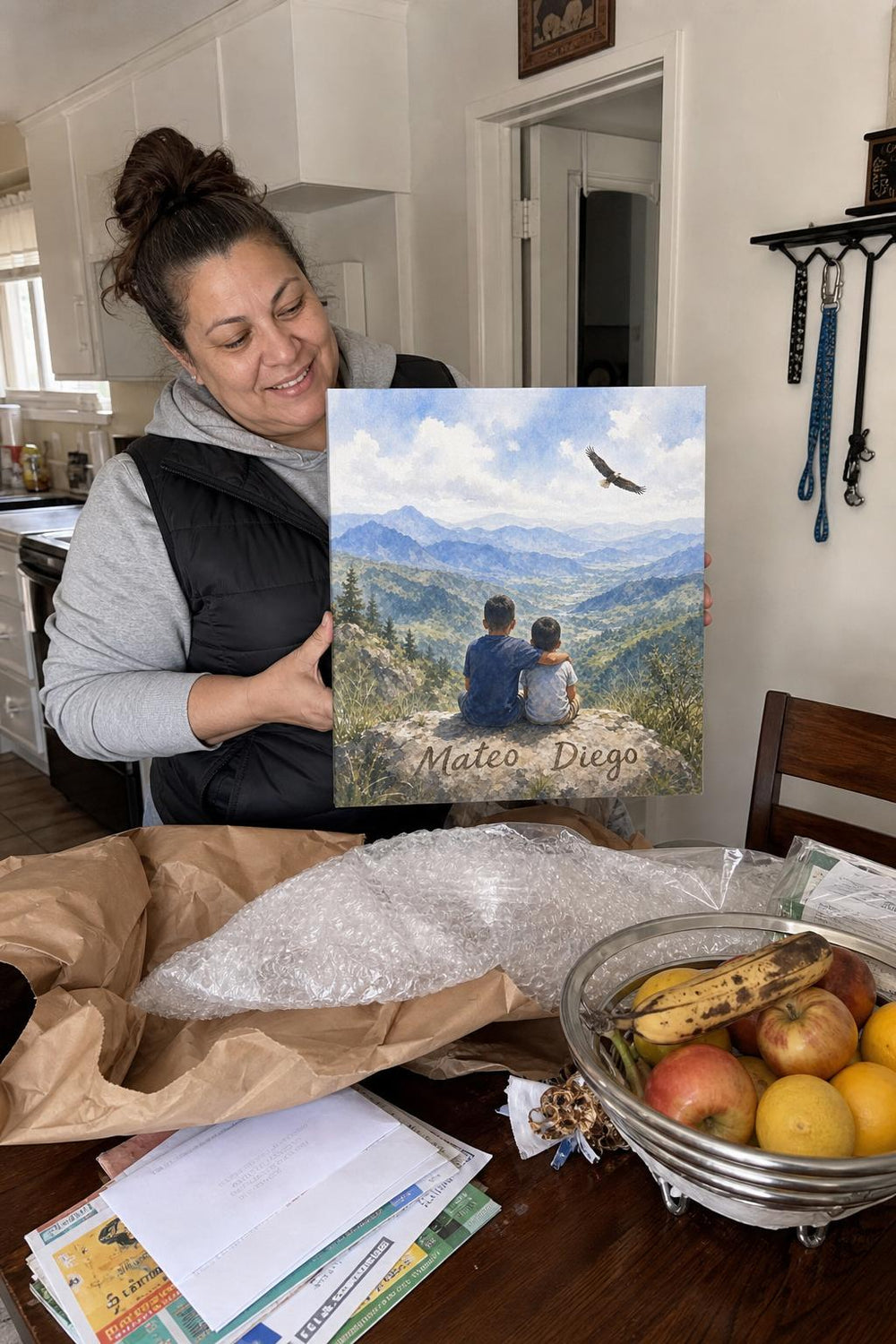 Little Wanderers canvas in a real home