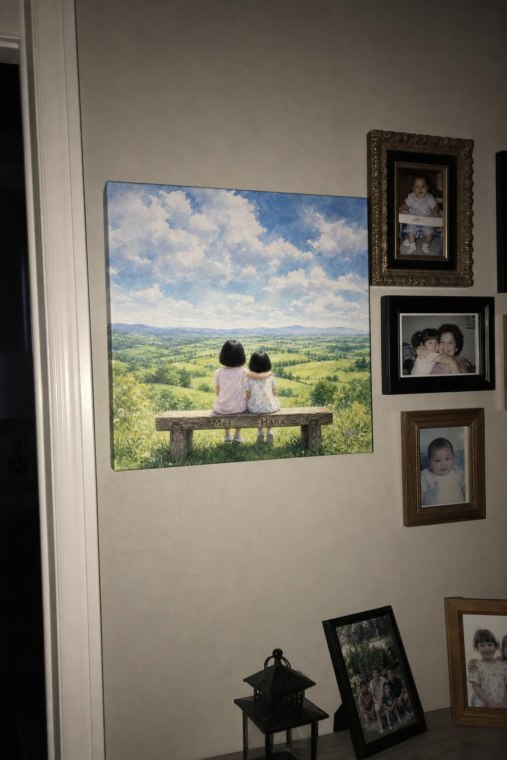 Little Wanderers canvas in a real home