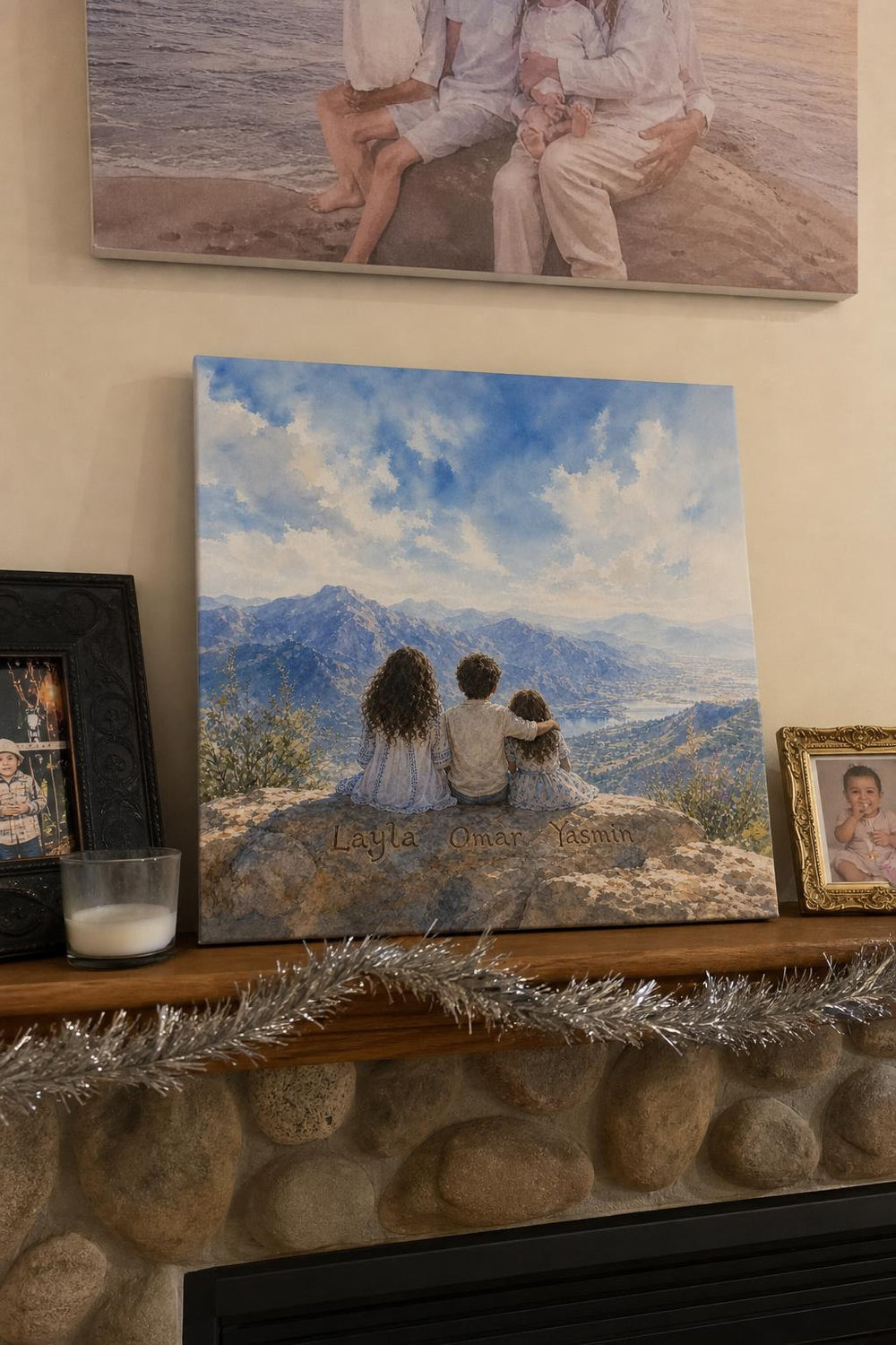 Little Wanderers canvas in a real home