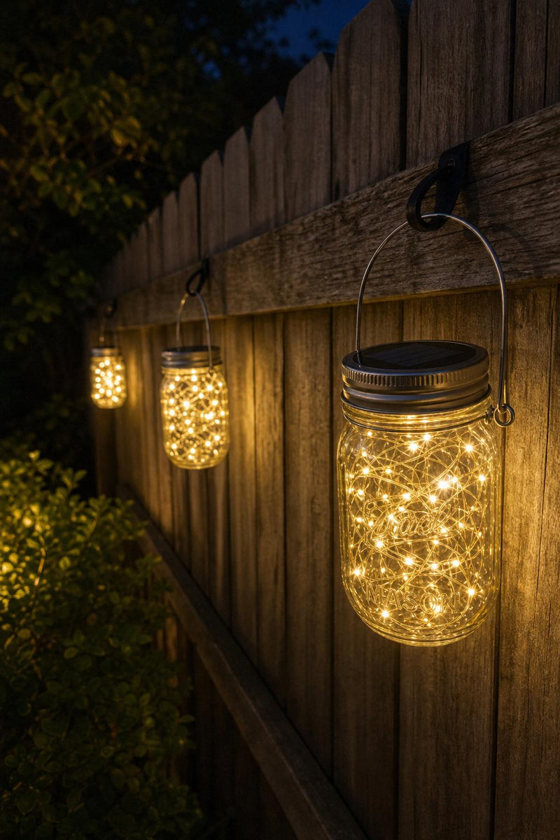 MasonGlow™ Solar Mason Jar Lights lifestyle image 1