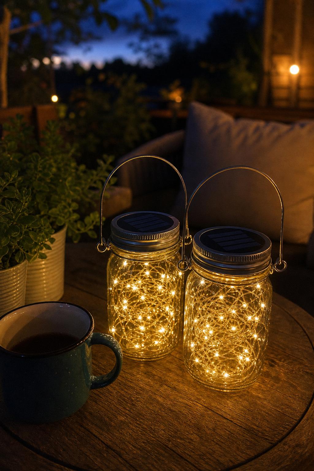 MasonGlow™ Solar Mason Jar Lights lifestyle image 2
