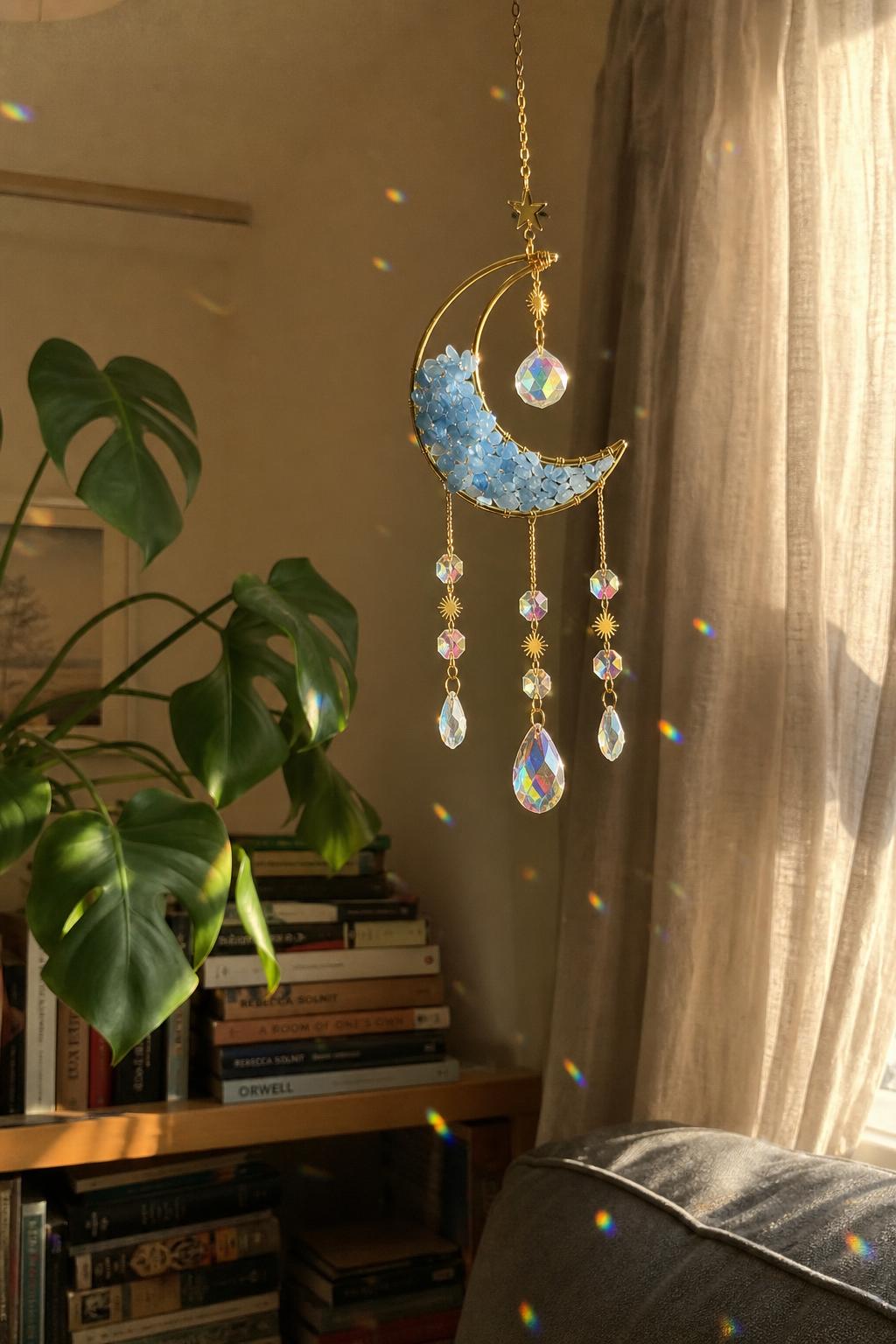 MoonPrism™ Crescent Moon Crystal Suncatcher lifestyle image 2