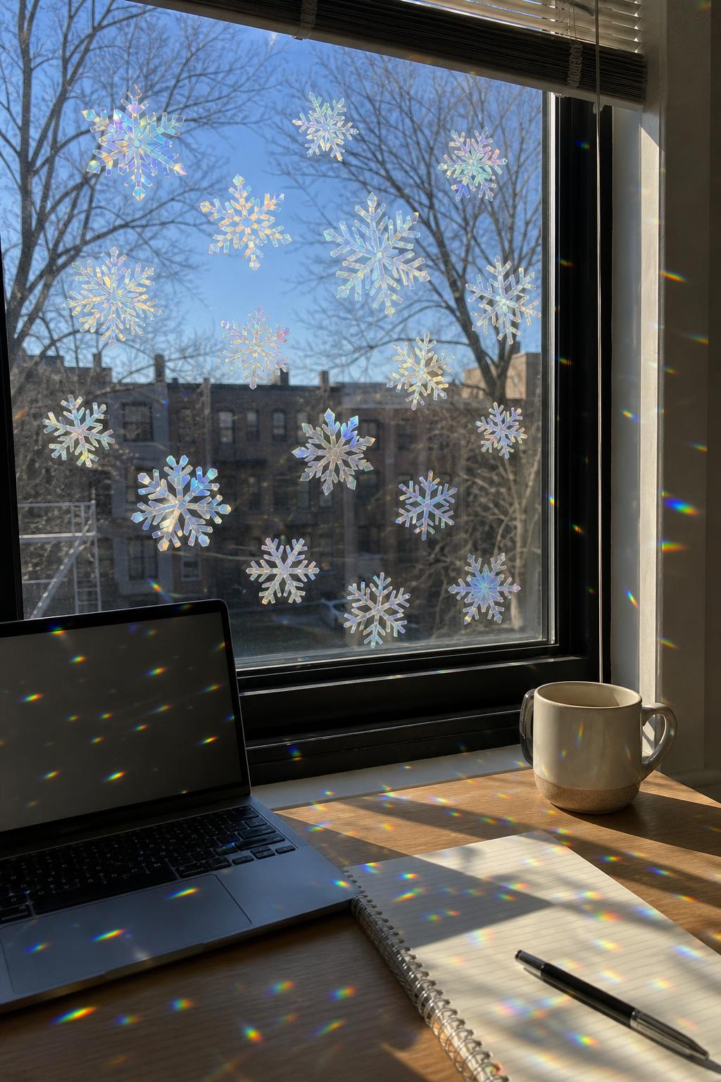 SnowPrism™ Suncatcher Window Stickers lifestyle image 5