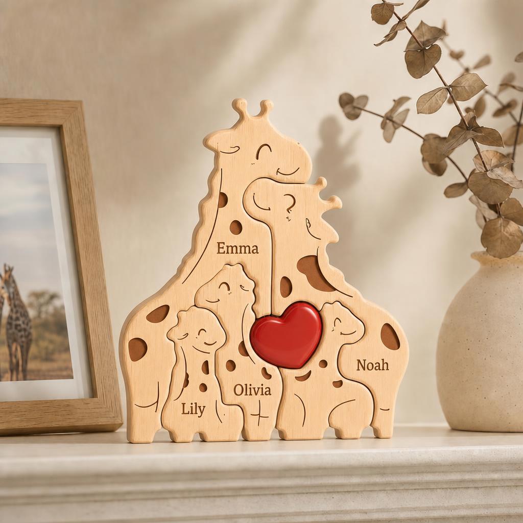 GiraffeHug™ Wooden Family Puzzle variant image 3