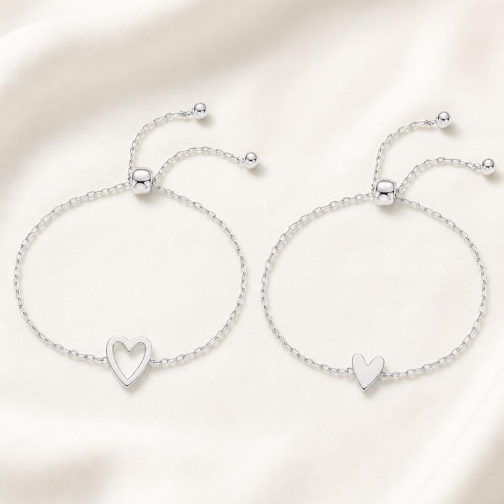 HeartLink™ Matching Heart Bracelet Set — One for You, One for Them variant image 1