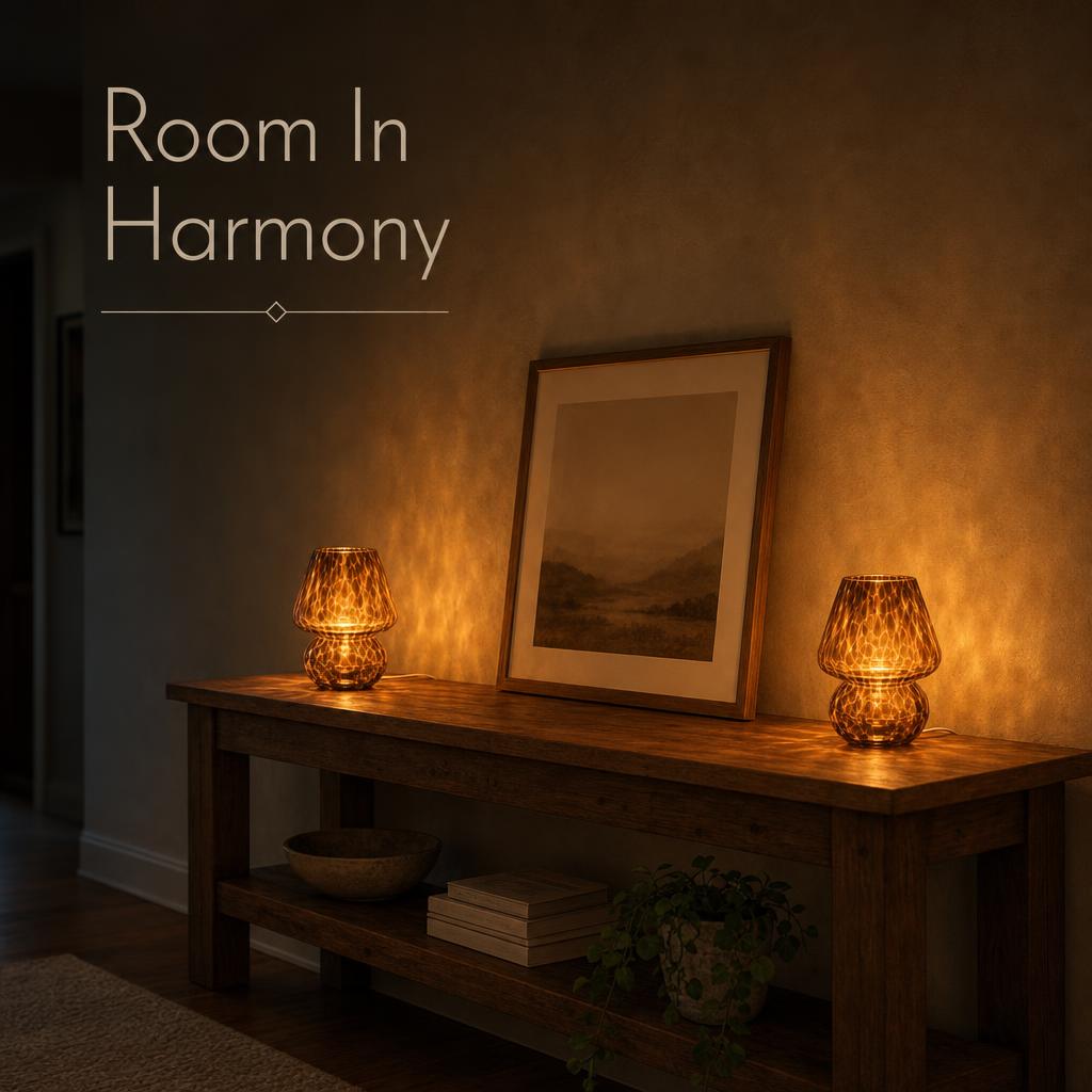 AmberCap™ Mushroom Glass Table Lamp body image 3