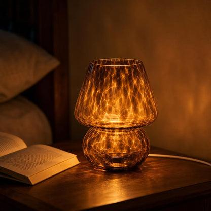 AmberCap™ Mushroom Glass Table Lamp carousel image 1