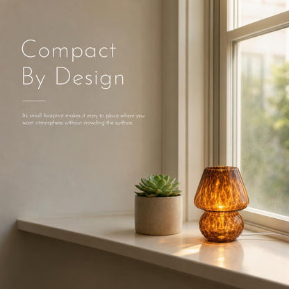 AmberCap™ Mushroom Glass Table Lamp carousel image 5