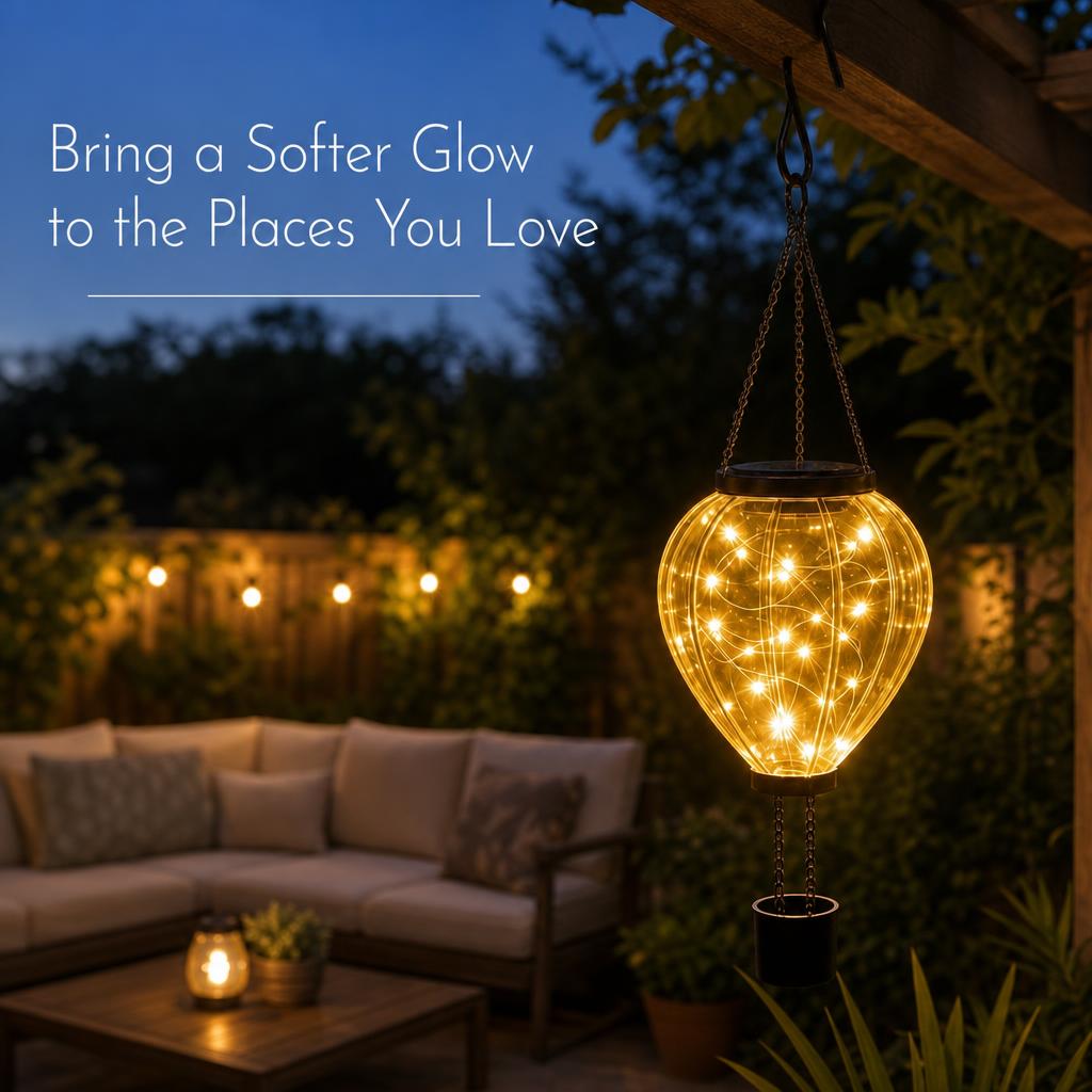BalloonGlow™ Solar Hot Air Balloon Lantern body image 1