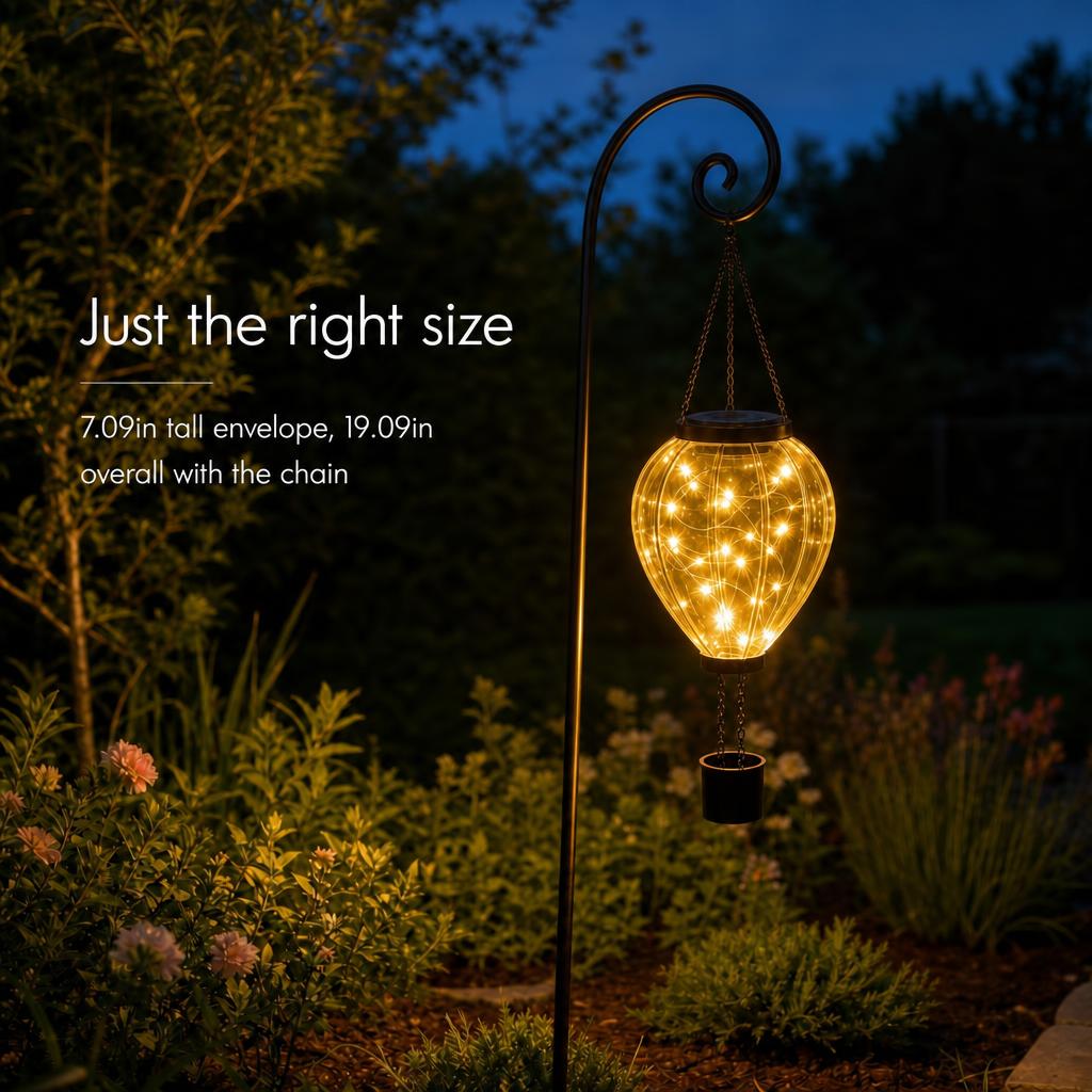 BalloonGlow™ Solar Hot Air Balloon Lantern carousel image 6