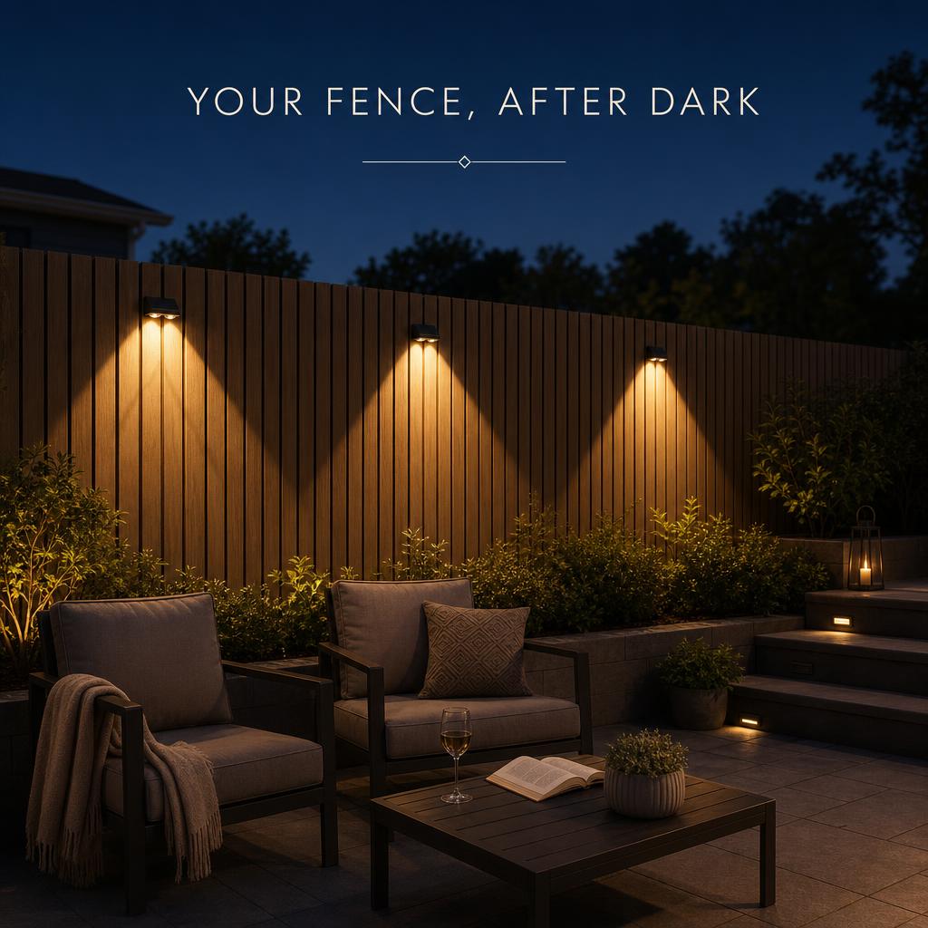 BeamFall™ Solar Fence Lights body image 1