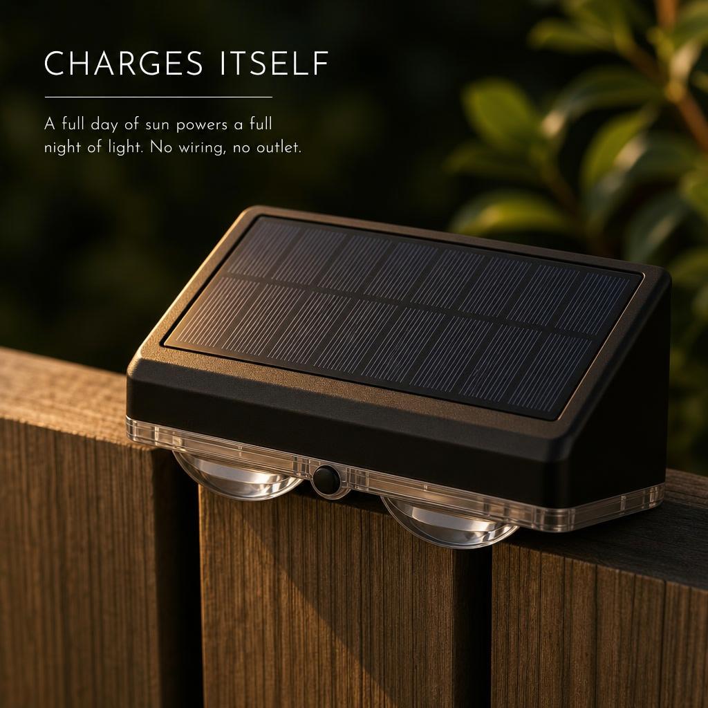 BeamFall™ Solar Fence Lights carousel image 5