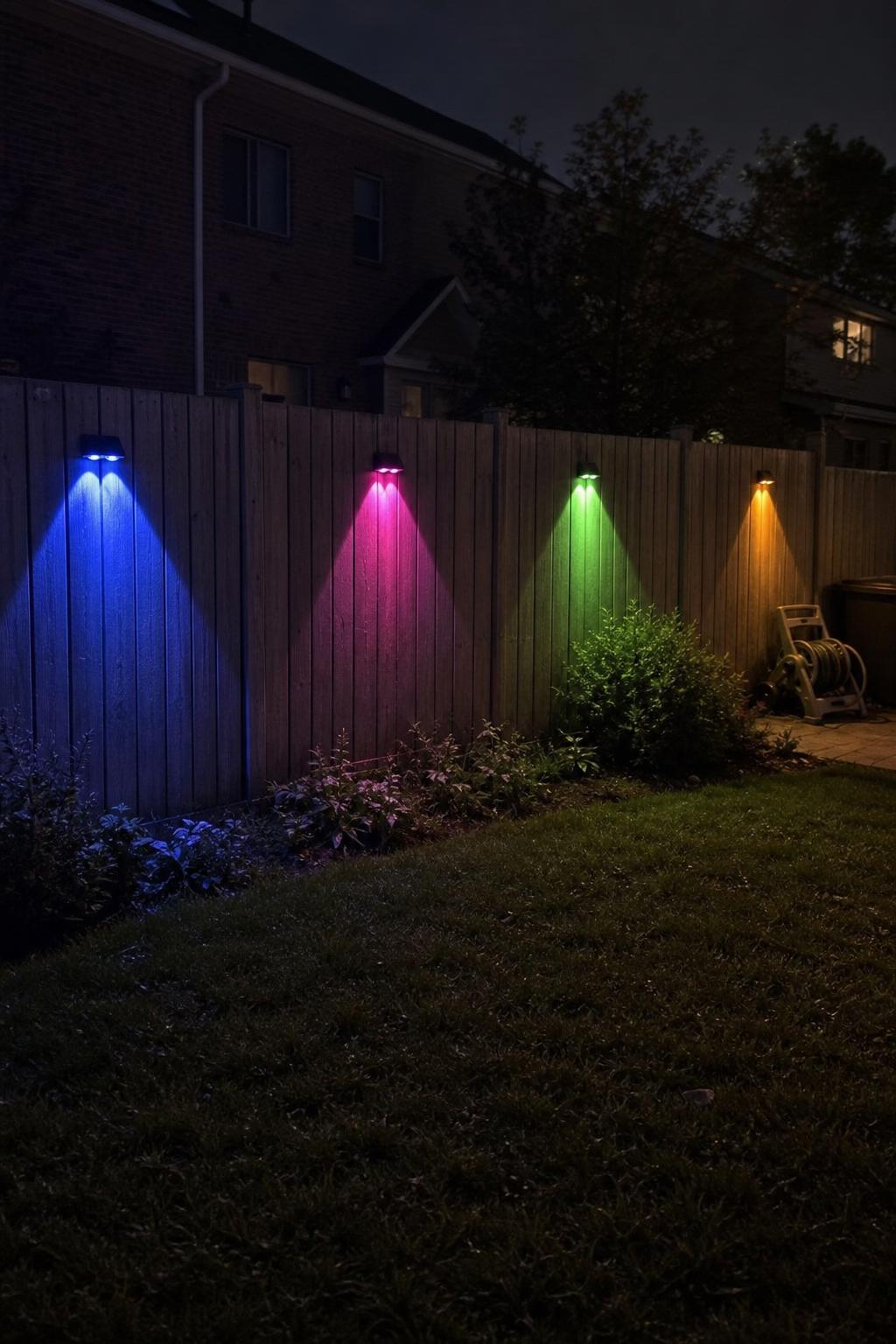 BeamFall™ Solar Fence Lights lifestyle image 1