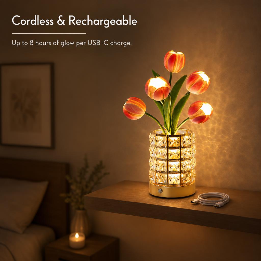 CrystalBloom™ Vase Lamp carousel image 3