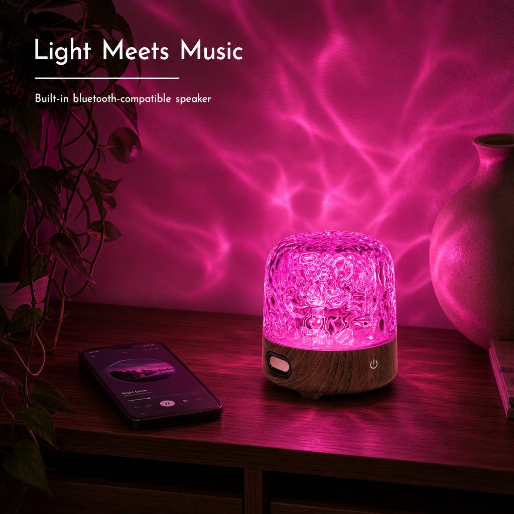 RippleDome™ Water-Ripple Ambient Lamp & Speaker carousel image 3