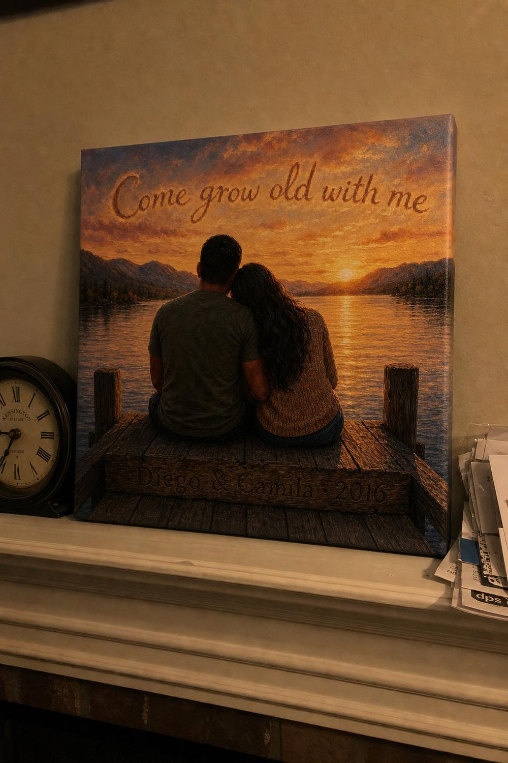 You & Me couples canvas in a customer's home 4