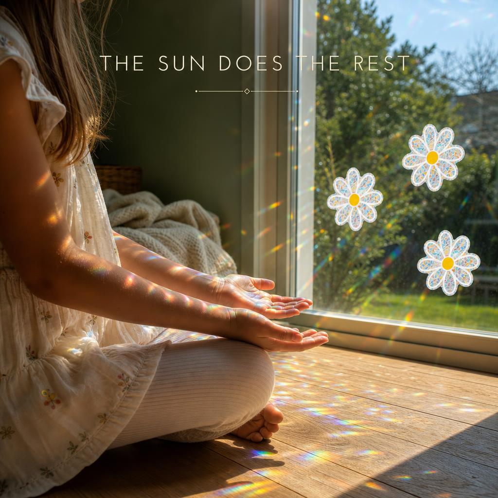 DaisyPrism™ Rainbow Suncatcher Window Stickers body image 1