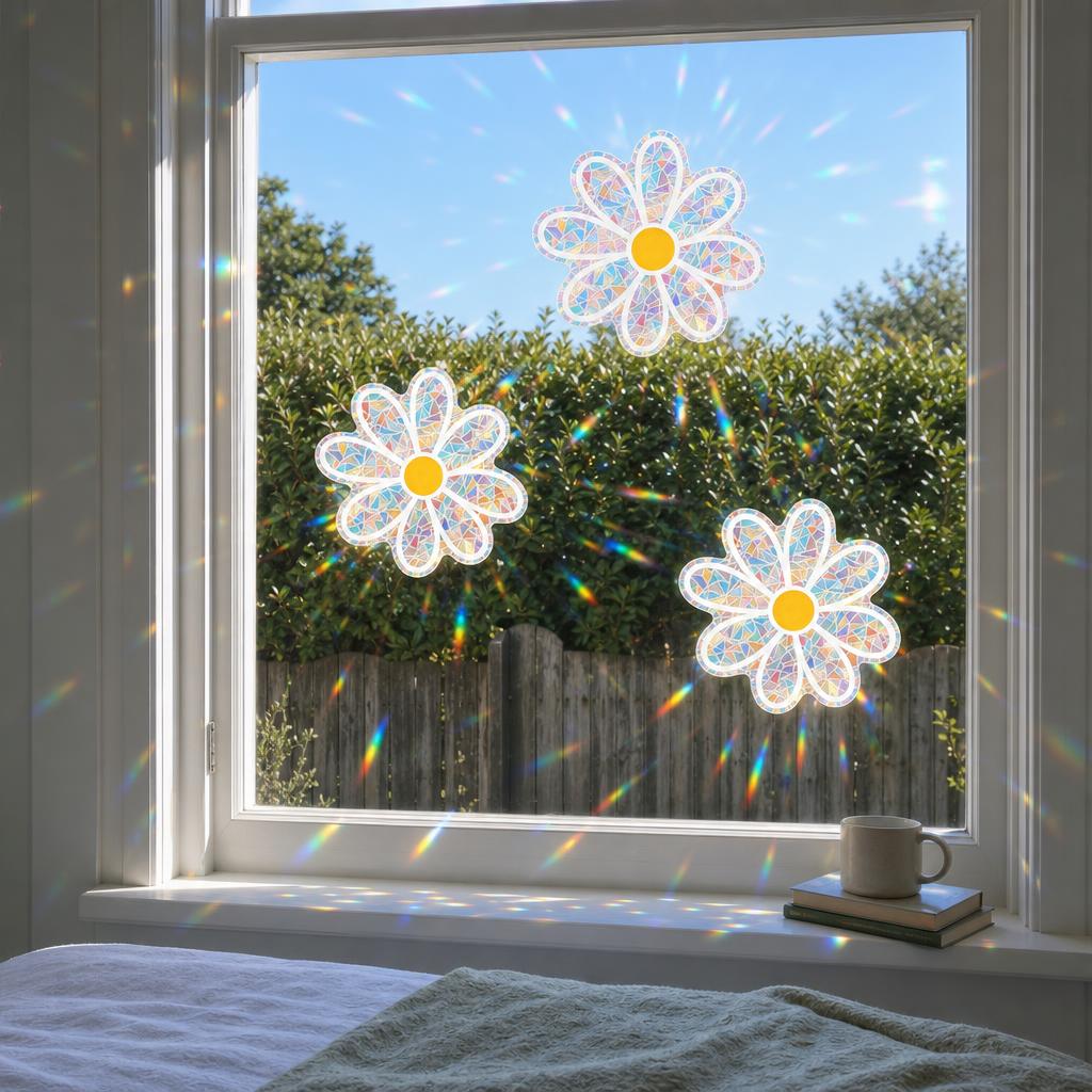 DaisyPrism™ Rainbow Suncatcher Window Stickers carousel image 1
