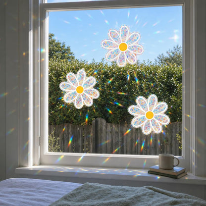 DaisyPrism™ Rainbow Suncatcher Window Stickers carousel image 1