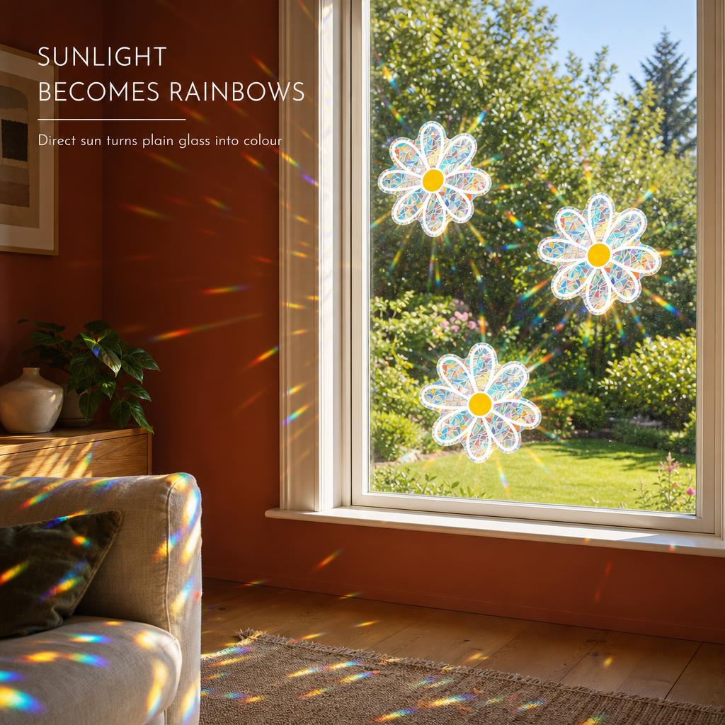 DaisyPrism™ Rainbow Suncatcher Window Stickers carousel image 2