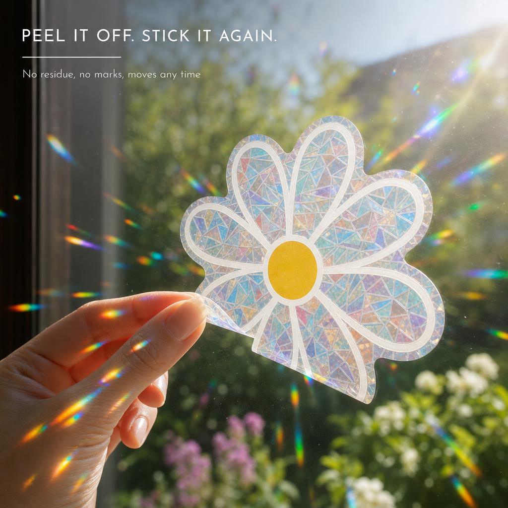 DaisyPrism™ Rainbow Suncatcher Window Stickers carousel image 5