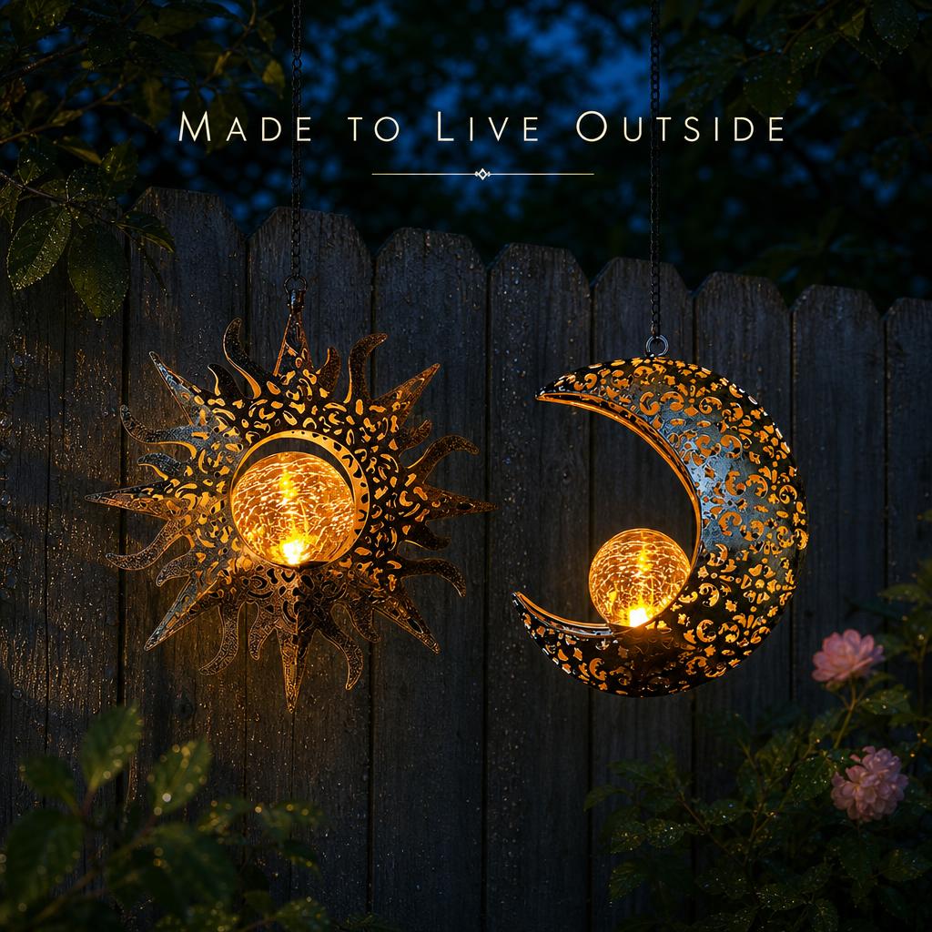 EclipseGlow™ Solar Sun & Moon Lanterns body image 3