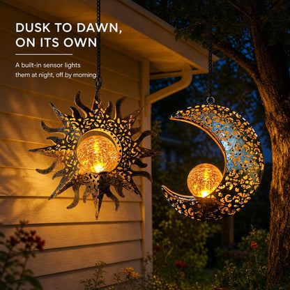 EclipseGlow™ Solar Sun & Moon Lanterns carousel image 3