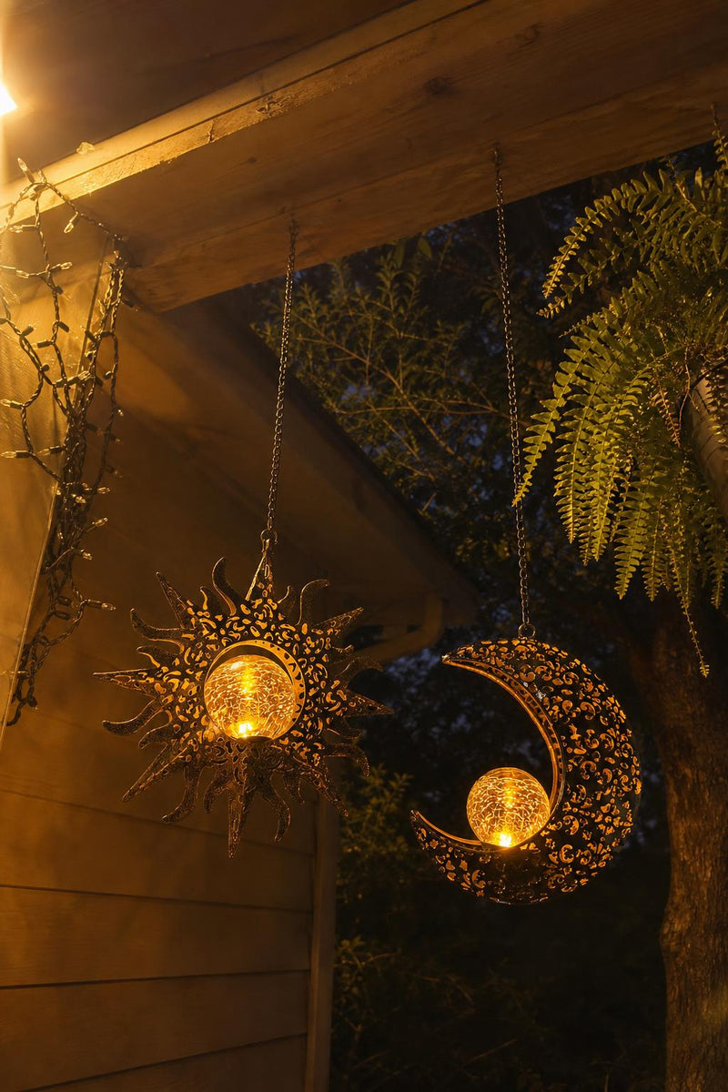 EclipseGlow™ Solar Sun & Moon Lanterns lifestyle image 3