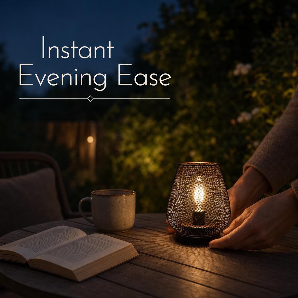 EmberNook™ Cordless Wire Cage Table Lantern body image 2
