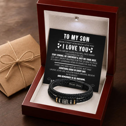 EverBond™ Men’s Leather Bracelet carousel image 1