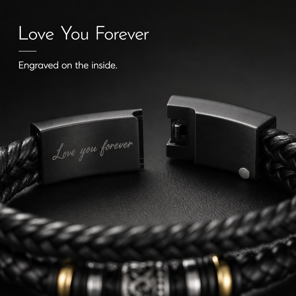 EverBond™ Men’s Leather Bracelet carousel image 2