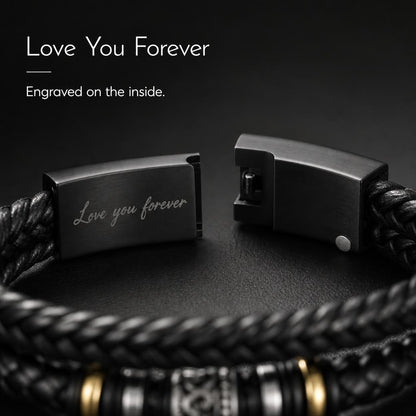 EverBond™ Men’s Leather Bracelet carousel image 2