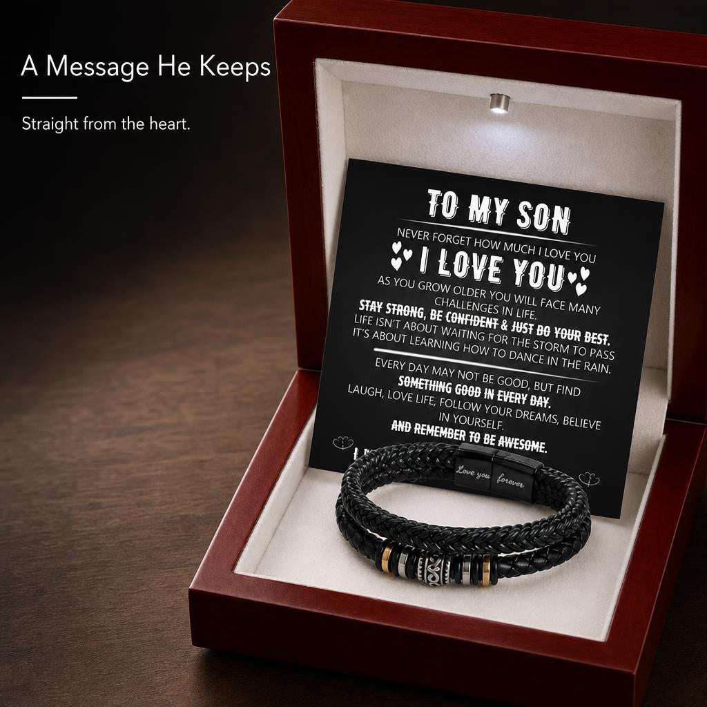 EverBond™ Men’s Leather Bracelet carousel image 4