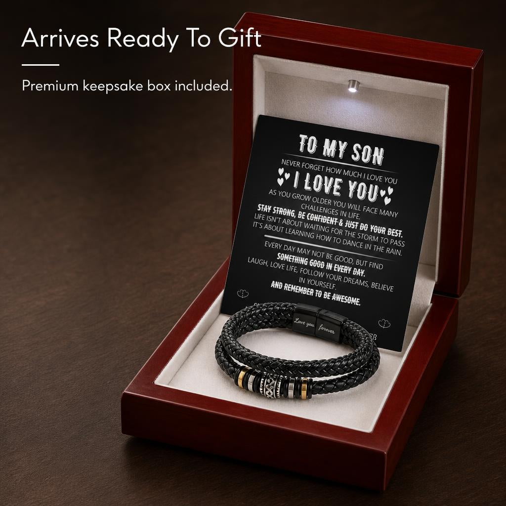 EverBond™ Men’s Leather Bracelet carousel image 6