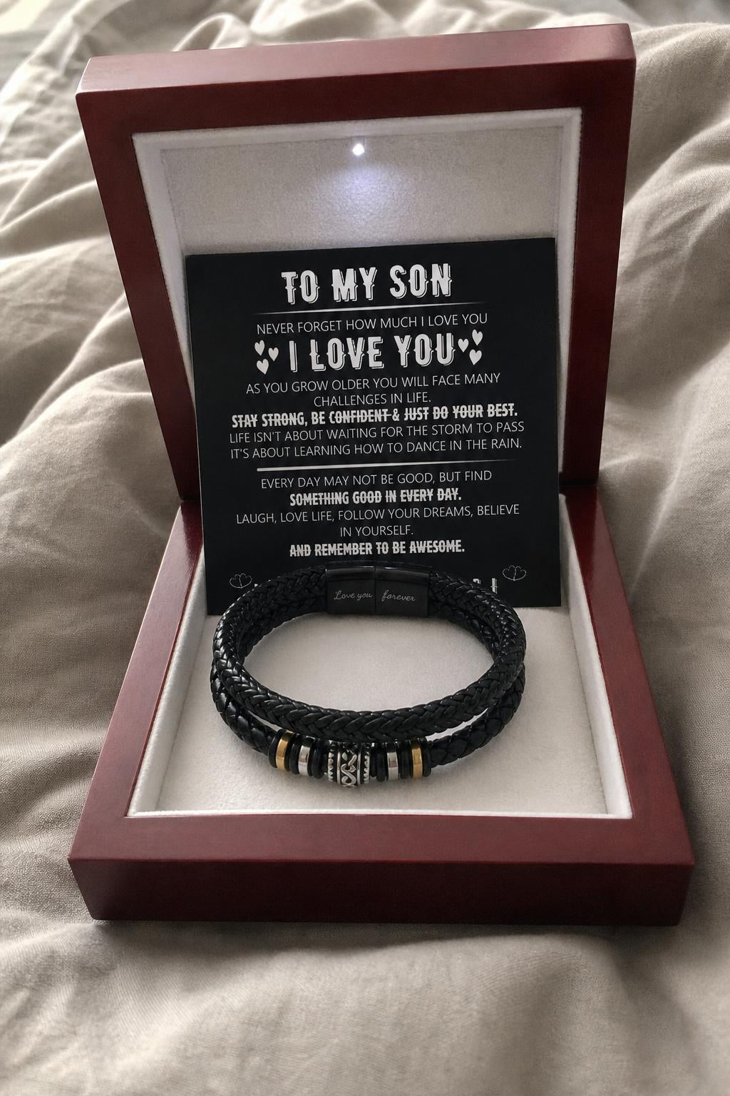 EverBond™ Men’s Leather Bracelet lifestyle image 2