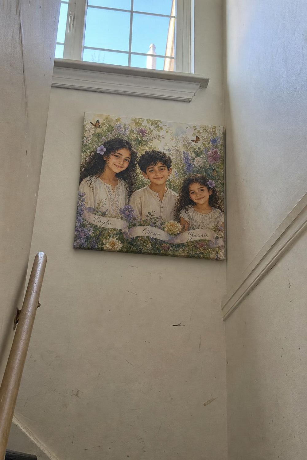 Grandma's Garden canvas in a customer's home 9