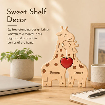 GiraffeHug™ Wooden Family Puzzle carousel image 6