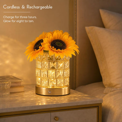 GoldenBloom™ Sunflower Crystal Lamp carousel image 2