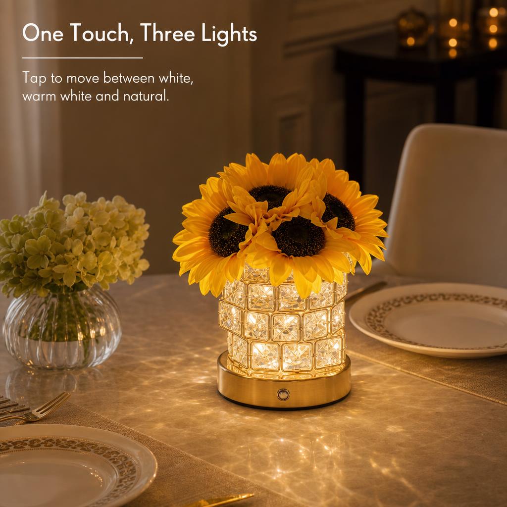 GoldenBloom™ Sunflower Crystal Lamp carousel image 3