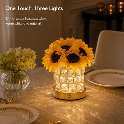 GoldenBloom™ Sunflower Crystal Lamp carousel image 3