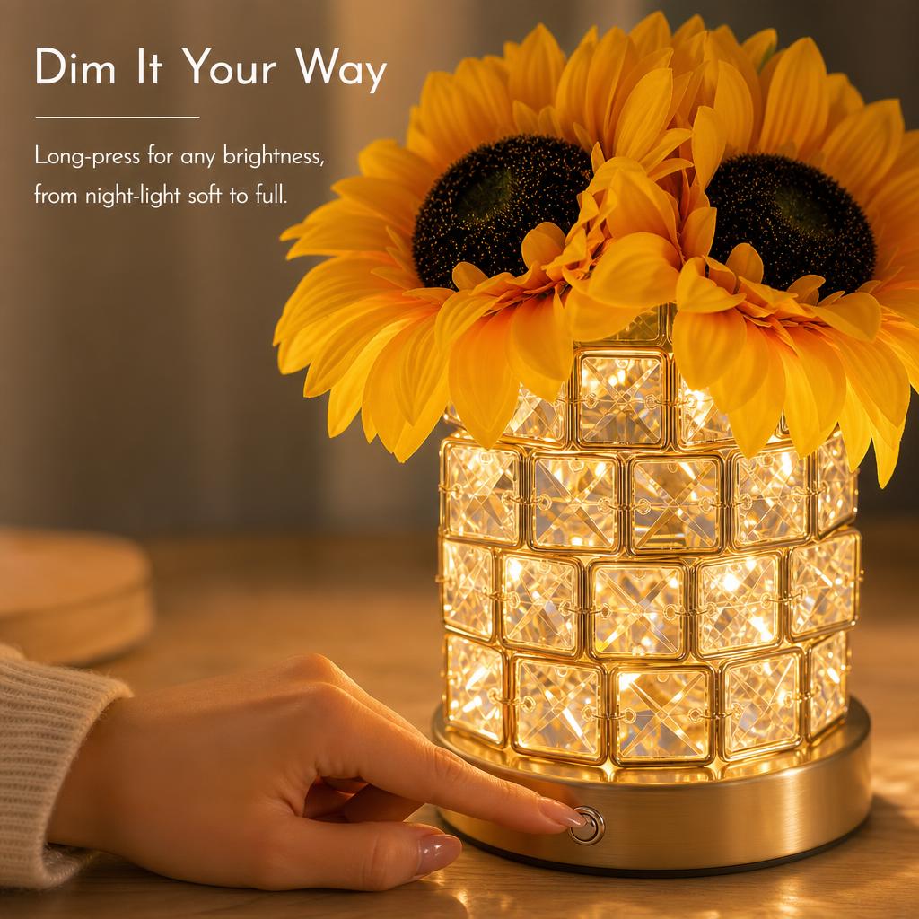 GoldenBloom™ Sunflower Crystal Lamp carousel image 4