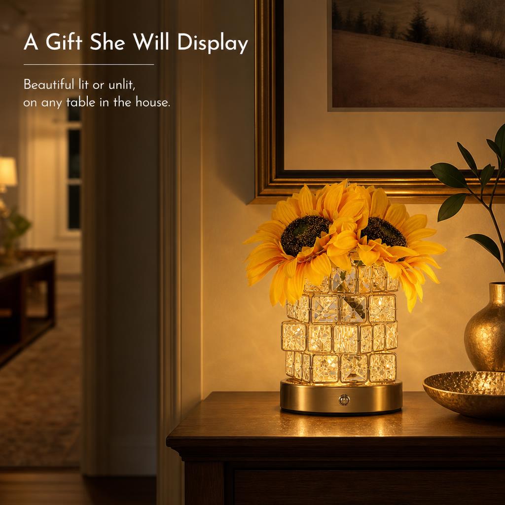 GoldenBloom™ Sunflower Crystal Lamp carousel image 6