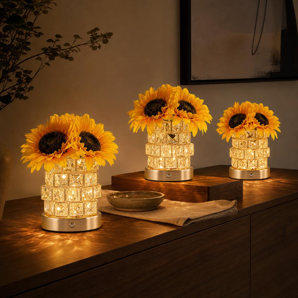 GoldenBloom™ Sunflower Crystal Lamp carousel image 7